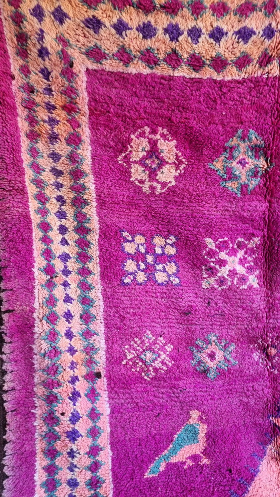 Image 1 of Vintage berber vloerkleed, marokaans tapijt paarse