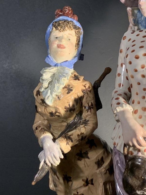 Sculptures impressionnistes de femmes en faïence de Cacciapuoti Fratelli, 1881, Lot de 2 – Ceramic (photo 16 of 19)