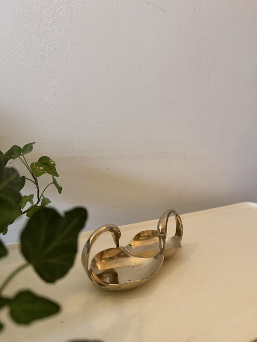 Messing-Schwanenschale – decoratieve objecten, Brass (photo 2 of 5)
