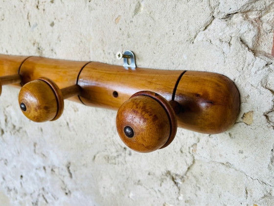 Image 1 of Mid-Century Faux Bambus Wandhalterung Garderobe