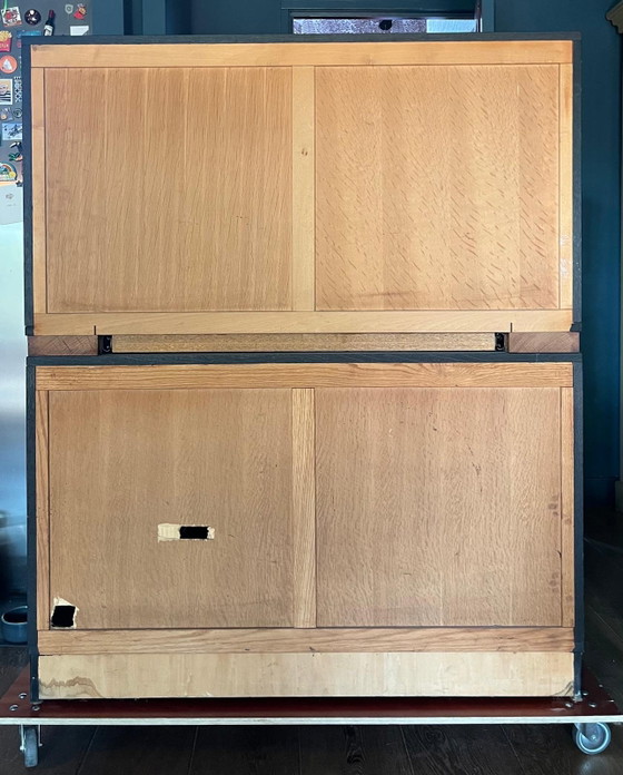 Brutalistischer Designschrank De Coene – fabrikant de Coene België, Sideboard, Wood (photo 5 of 5)