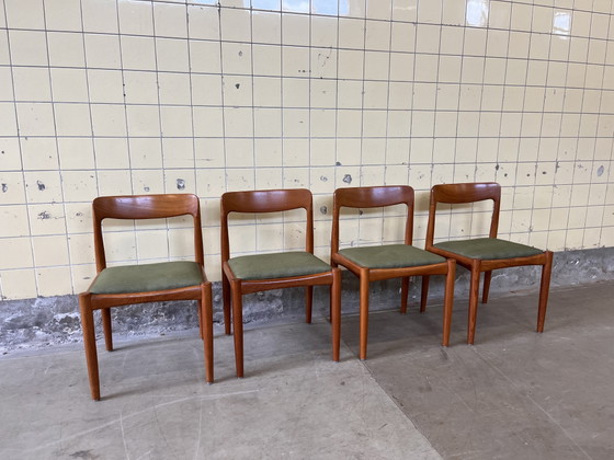 Set di quattro sedie scandinave – Sedie da pranzo, Textile, Wood (photo 3 of 6)