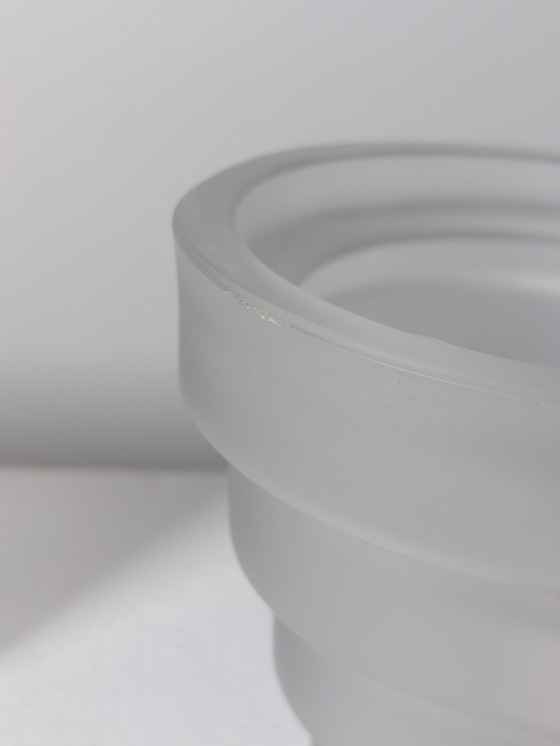 Image 1 of Coppia di lampade da parete a più livelli, vetro smerigliato, anni '80, E14, Art Déco Revival