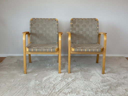 Fauteuils modèle 45 par Alvar Aalto pour Artek, années 1970, lot de 2