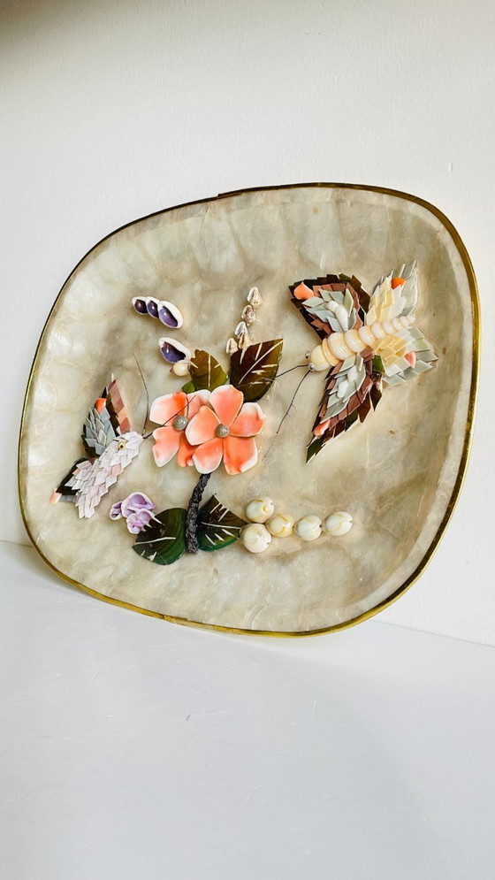 Image 1 of Vassoio decorativo vintage a forma di conchiglia