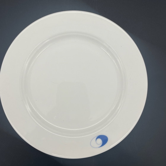 Villeroy & Boch Luxembourg, Tazza da caffè e piattino, Decorazione grafica blu, Stoviglie, Porcellana, Bianco (foto 6 di 9)