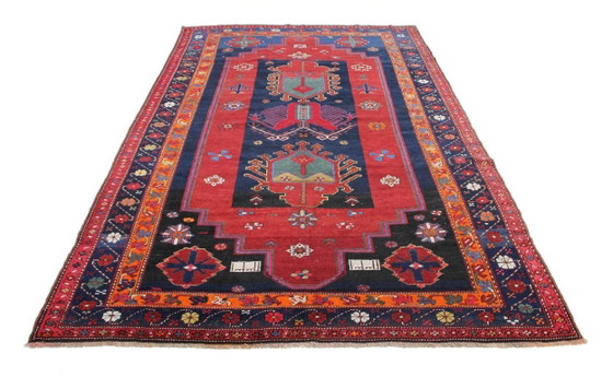 Image 1 of Antieke Russische Kaukasische Ghazni Kazak Shirvan, meer dan 100 jaar oud, 280 x 175 cm