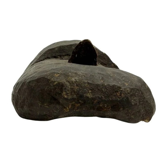 Wall Decor: Antique Nepalese Wooden Mask with Serene Appearance and Ritual Character – Sculpture (photo 6 of 6)
