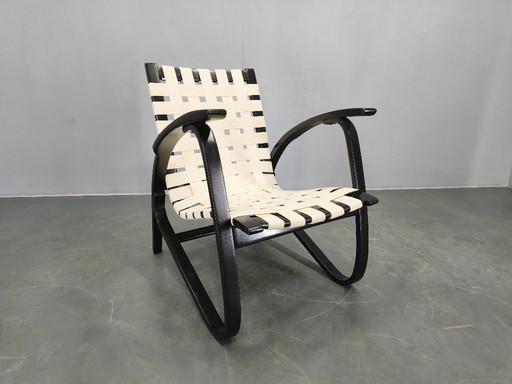 Fauteuil lounge en bois courbé de Jan Vanek, Tchécoslovaquie, années 1960