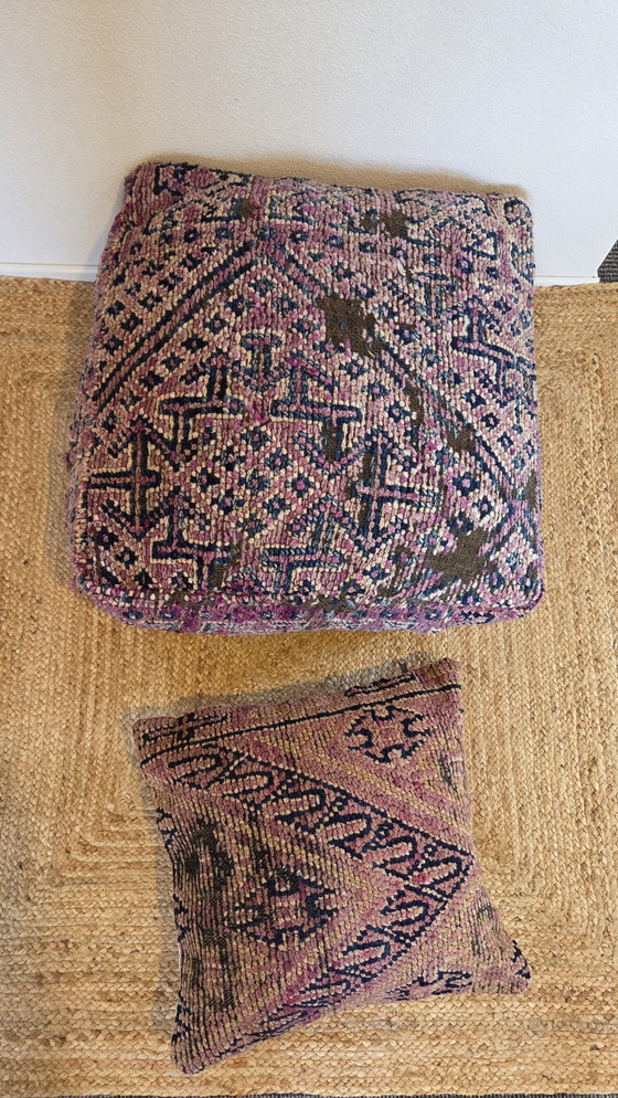 Image 1 of Vintage Berber pouf set