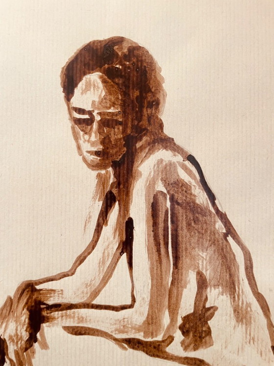 Image 1 of Preparatory sketch for a female portrait depicting "sadness"