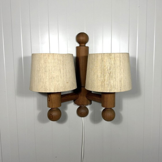 Image 1 of Uno Kristiansson wall lamp Pinus for Luxus Sweden 1970s