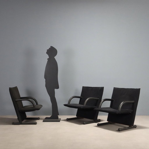 Three 'T Line' Armchairs by Burkhard Vogtherr for Artflex – Arflex, fauteuils, Rubber, Metal (photo 2 of 8)