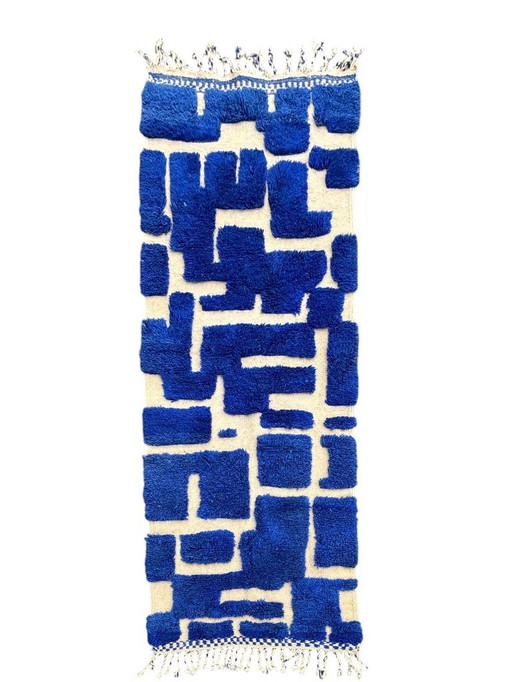 Marokkanisch Blau Majorelle Läufer Läufer Teppich 85x250 cm, Wohnzimmer Läufer Teppich