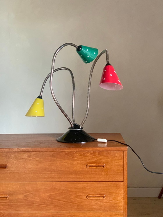 Gooseneck lamp 3 opalines – Reading Lamp, Vintage (photo 4 of 9)