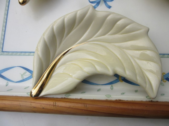 Image 1 of 3 Verceram Art Deco ceramic set of  serving trays signed and numbered 