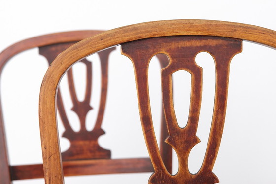 Image 1 of Set of 2 Vintage Bentwood Dining Chairs | Austria 1930s–50s | Beechwood, New Woven Cane Seats
