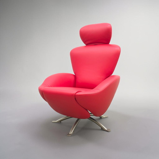 Poltrona Cassina Dodo, poltrona di design, poltrona in pelle, poltrona girevole, reclinabile, come nuova