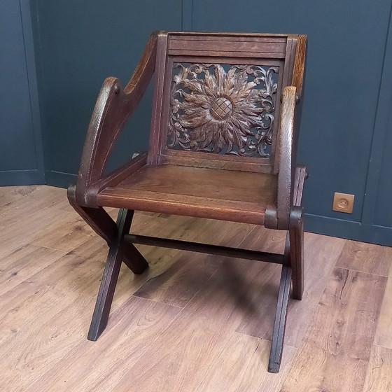 Image 1 of Antieke Glastonbury Priesterstoel