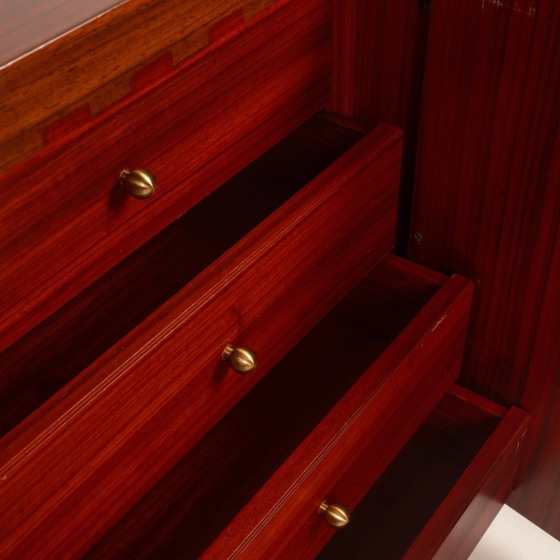 Luciano Frigerio Brutalist Padouk Hout Gaetano Dressoir voor Frigerio di Desio – Brass (photo 16 of 24)