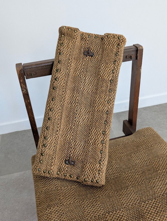 Image 1 of Paire de chaises de style Rietveld avec assise et dossier réglables, années 1950