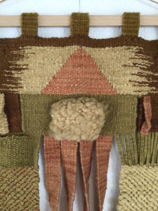 Vintage handmade wall tapestry unique piece