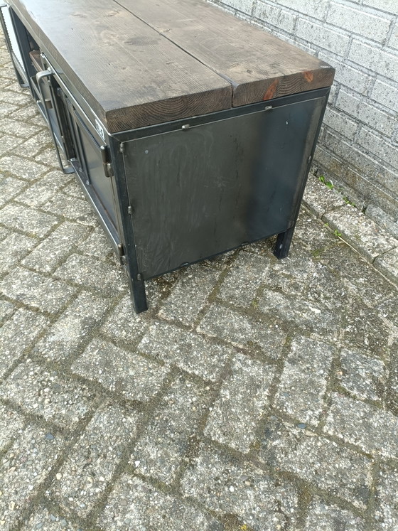 Industrieel Tv Meubel – Hal 5, tv-meubelen, Metal, Wood (photo 6 of 15)