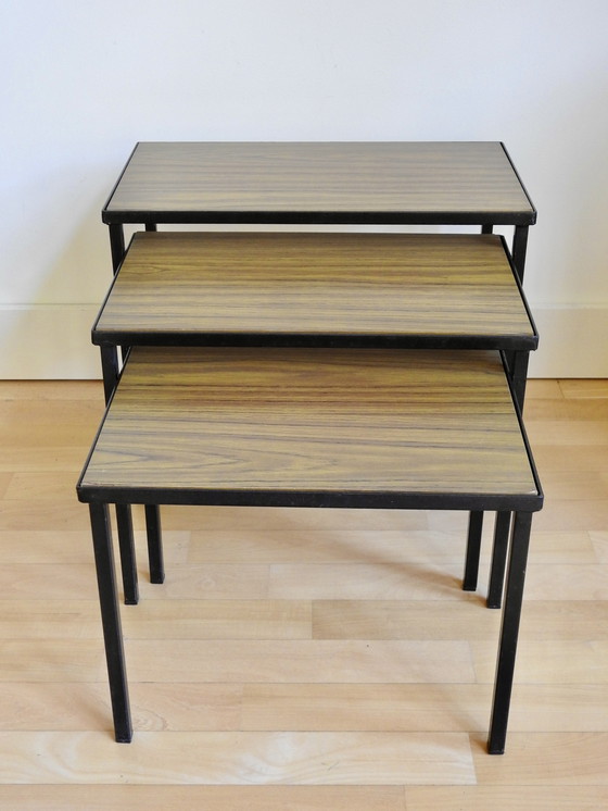 Image 1 of Set Side Tables 1960s Design - Double Sided Leaf