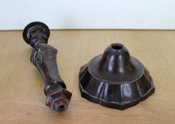 Image 1 of Candelabro antiguo de bronce estilo Luis XVI (siglo XVIII)