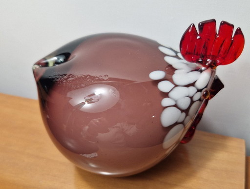 Artistic glass hen