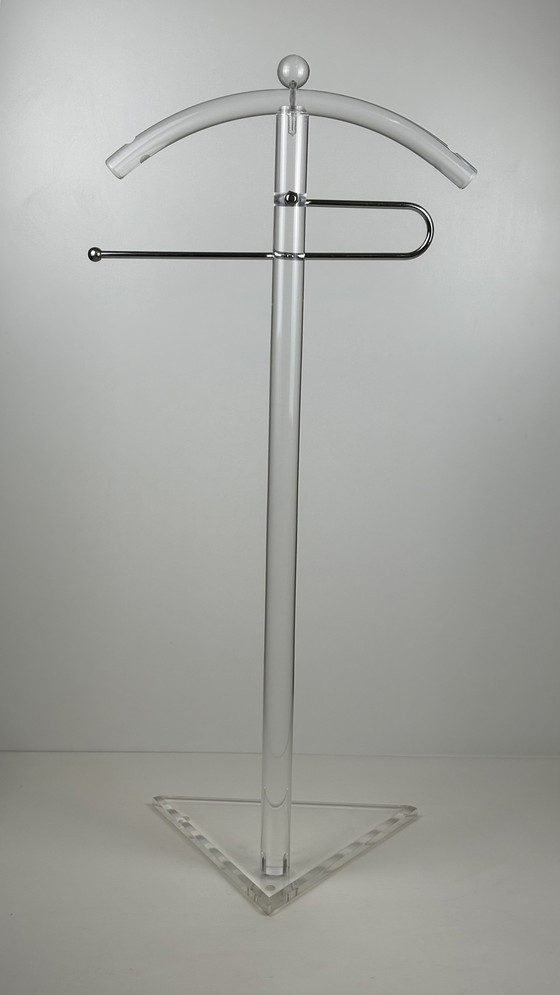 Image 1 of Appendiabiti vintage in plexiglas acrilico / attaccapanni Space Age Chrome