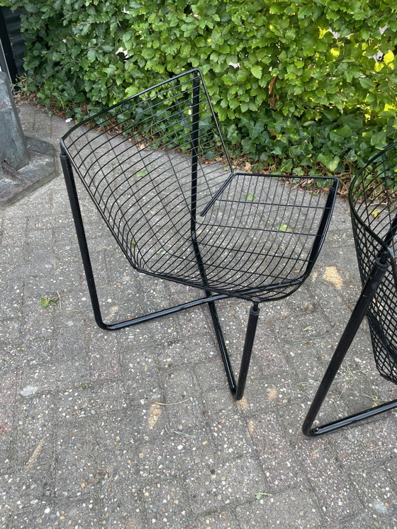 Vintage wire steel armchairs, Niels Gammelgaard 1980s – Metal (photo 7 of 9)