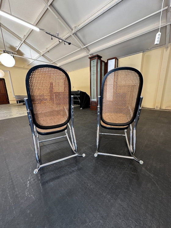 Mecedoras al estilo de Marcel Breuer (2 unidades) – Rattan (photo 4 of 13)