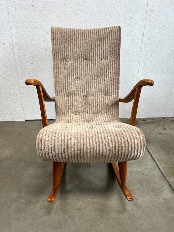 Image 1 of Sedia a dondolo vintage, in teak, Svezia, anni '50