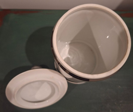 Image 1 of Vaso in porcellana CP Limoges con motivo equestre - Charles Paroutaud - Vaso decorativo vintage, stile Albarelo