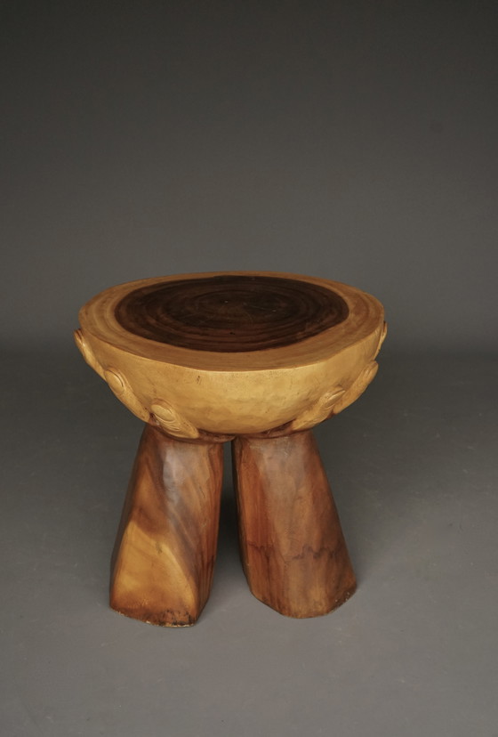 Image 1 of Table à mains vintage en bois massif, 1970