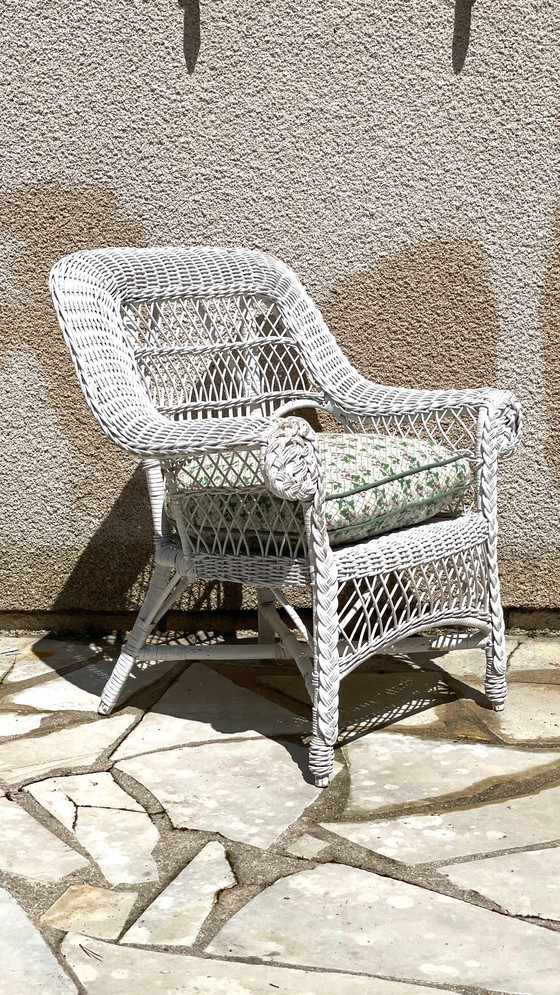 Image 1 of Fauteuil de Jardin Kids Rotin Vintage