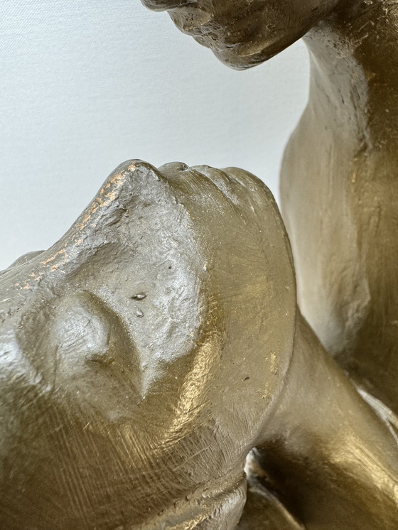 Image 1 of Scultura originale di Geert Kunen "Koppel" - firmata e contrassegnata - 53 cm