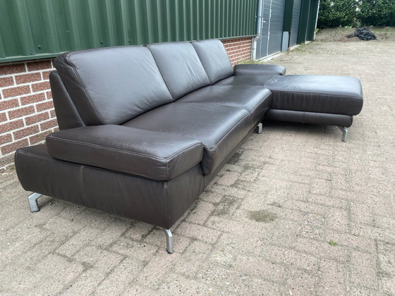 Image 1 of Henders and Hazel Napels hoekbank van bruin leer – Premium loungecomfort – Gratis levering