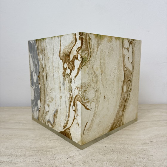 Image 1 of Mid-Century Design Lucite Cube Table Lamp, 1970’s