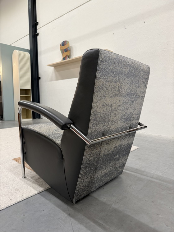 Image 1 of Leolux Scylla Hoog fauteuil memory stof grijs