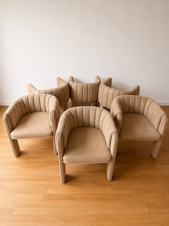 Set Of 6 Elenora Design Armchairs | Beige – Other (photo 3 of 8)