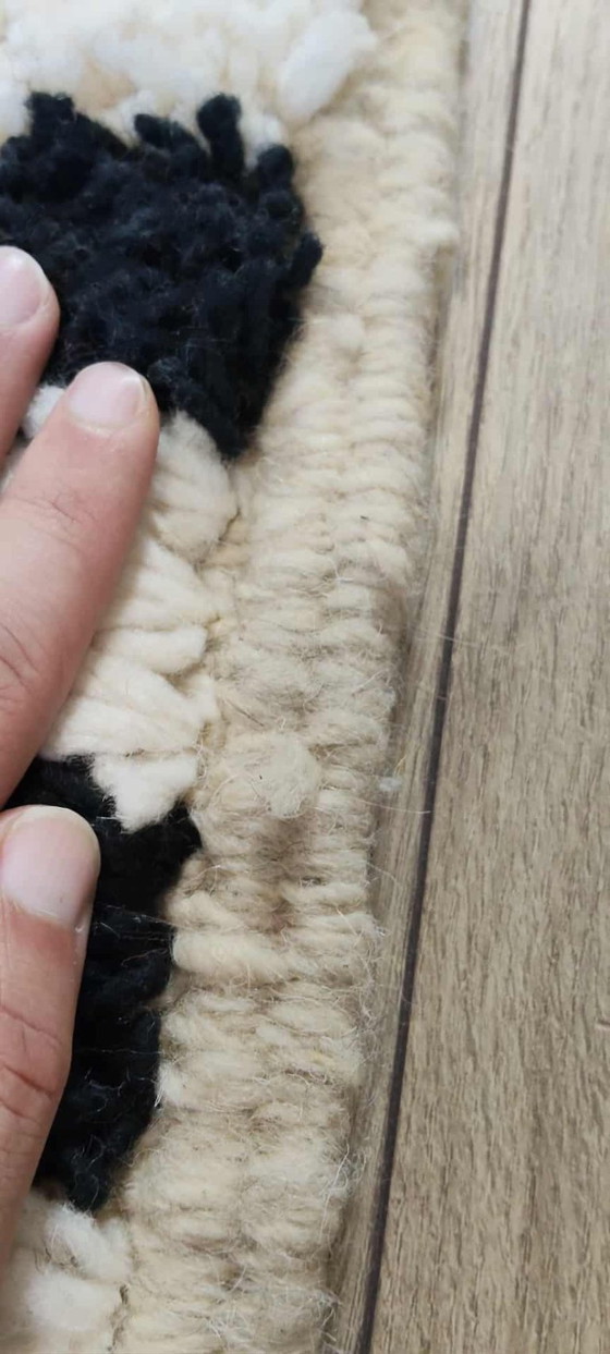 Image 1 of Berber Teppich 195 x 100 Boho Schurwolle Teppich Läufer Treppe