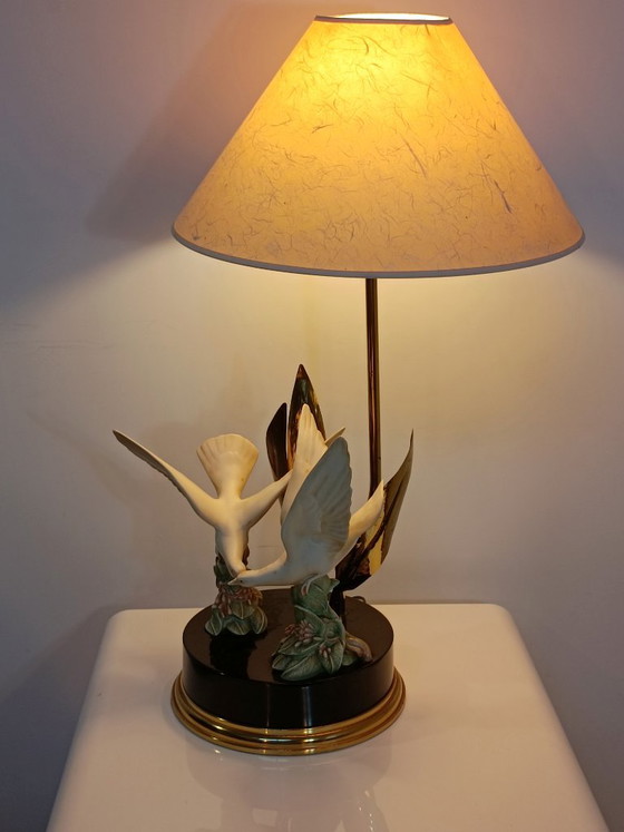 Decorative Table lamp Italy 1970s – Brass (photo 8 of 8)