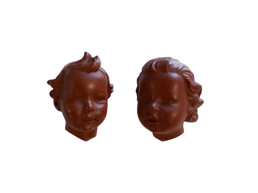 Set of 2 Goebel Terracotta wall faces