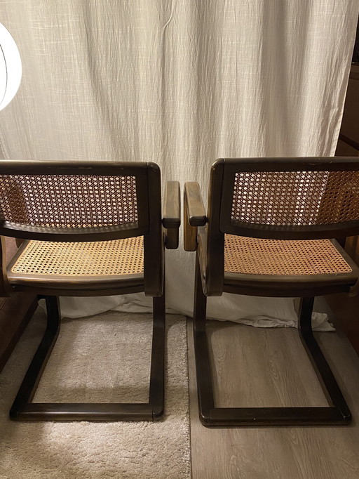 2x Lübke Freischwinger Stühle