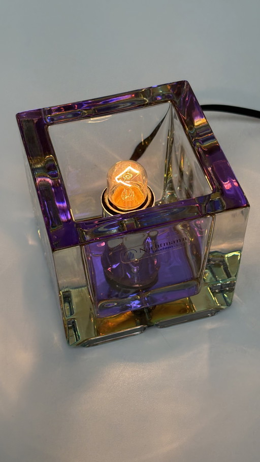 Icecube cube lamp iridescent rainbow Nachtmann Leuchten