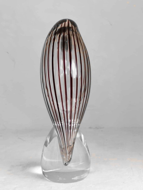Image 1 of Design de production Formia Murano Italie années 70, oiseau dans la route de verre
