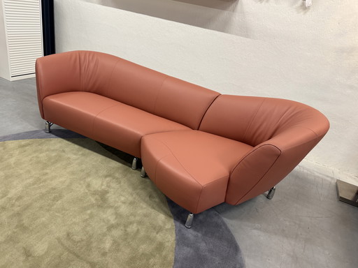 Leolux Pupilla corner sofa Senso leather Rose