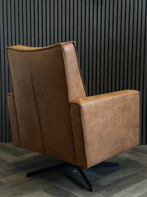 Swivel Armchair Dover Cognac 75x75cm – sitdesign, Swivel chairs, Textile (photo 7 of 8)
